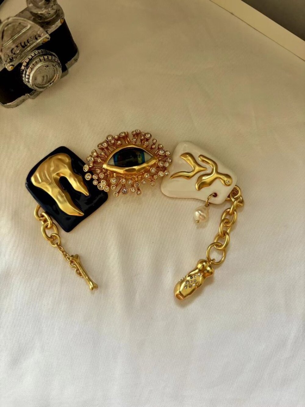 Schiaparelli Devil Eye Enamel Bracelet